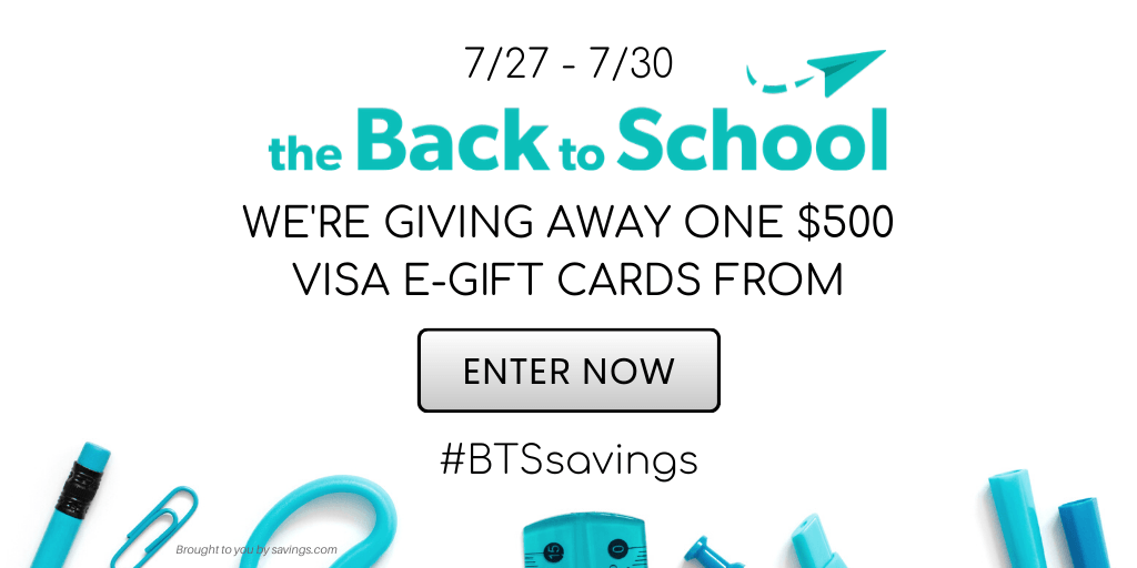 TheBacktoSchool.com is giving away a $500 Visa gift card!