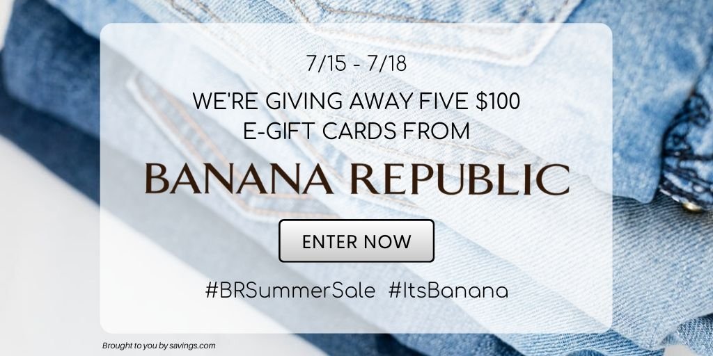 GIVEAWAY: Enter to Win a $100 Banana Republic Gift Card - 5 WINNERS ...