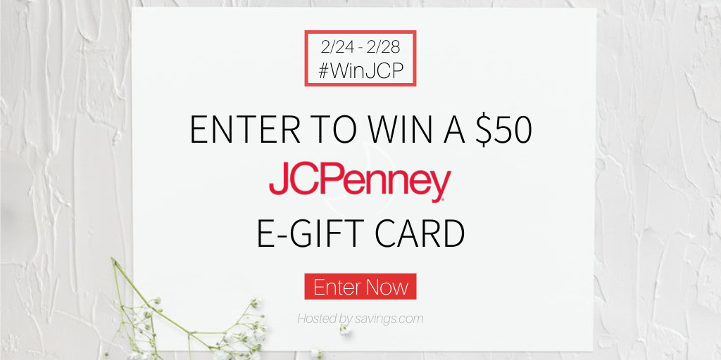 Win a $50 e-gift card from JCPenney.