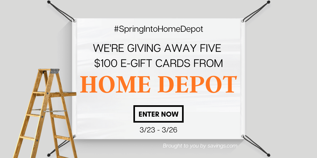 Win a $100 Home Depot e-gift card! 