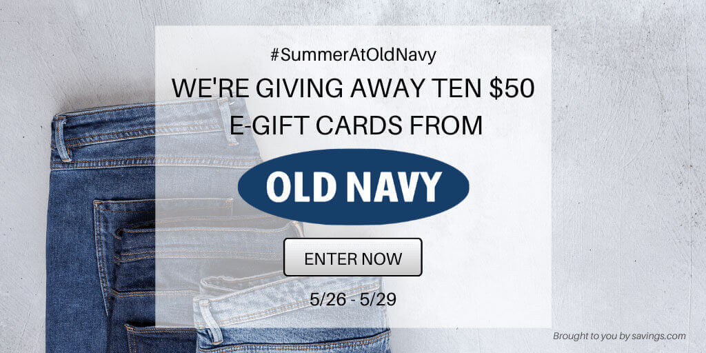 Win a $50 e-gift card from Old Navy!