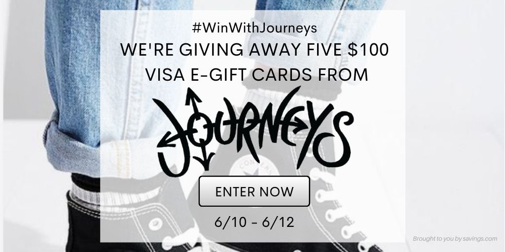👟Win a $100 Visa Gift Card from Journeys