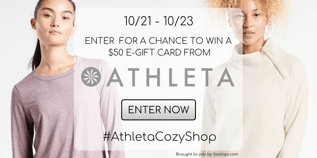 Win a $50 e-gift card from Athleta.