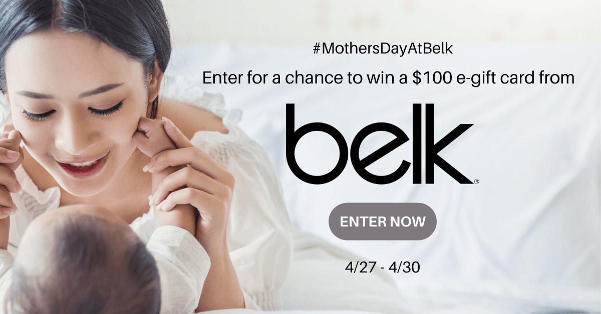 Win a $100 e-gift card to spend at Belk.