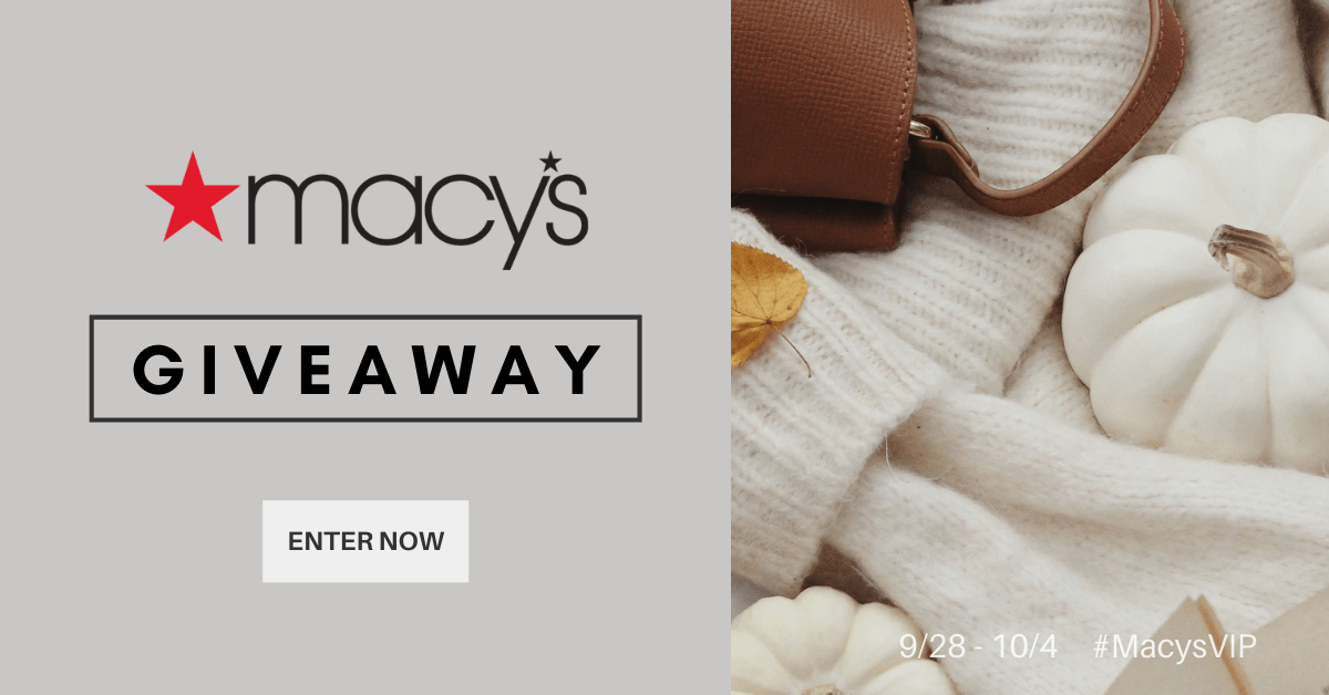 Win a $100 e-gift card to spend at Macy’s!