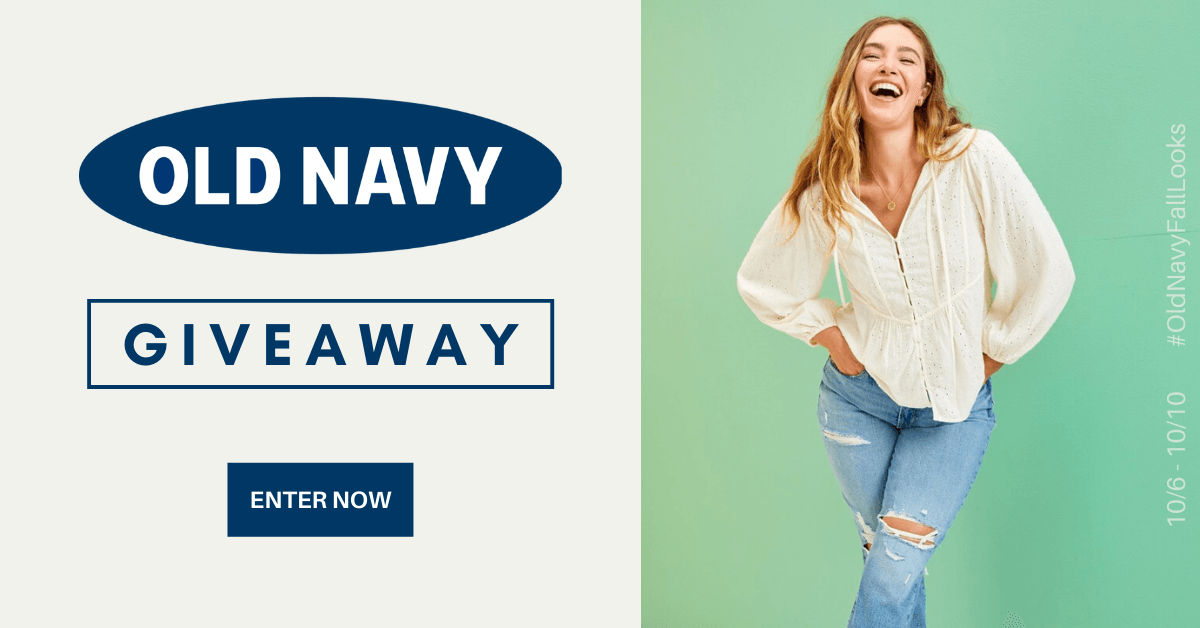 Enter for a chance to win a $100 e-gift card to spend at Old Navy!